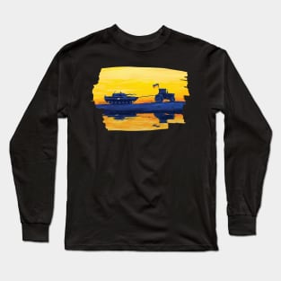 Funny Russian Tank Ukrainian Tractor Long Sleeve T-Shirt